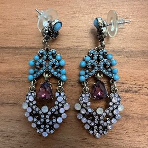 Beautiful gemstone earrings - costume jewelry